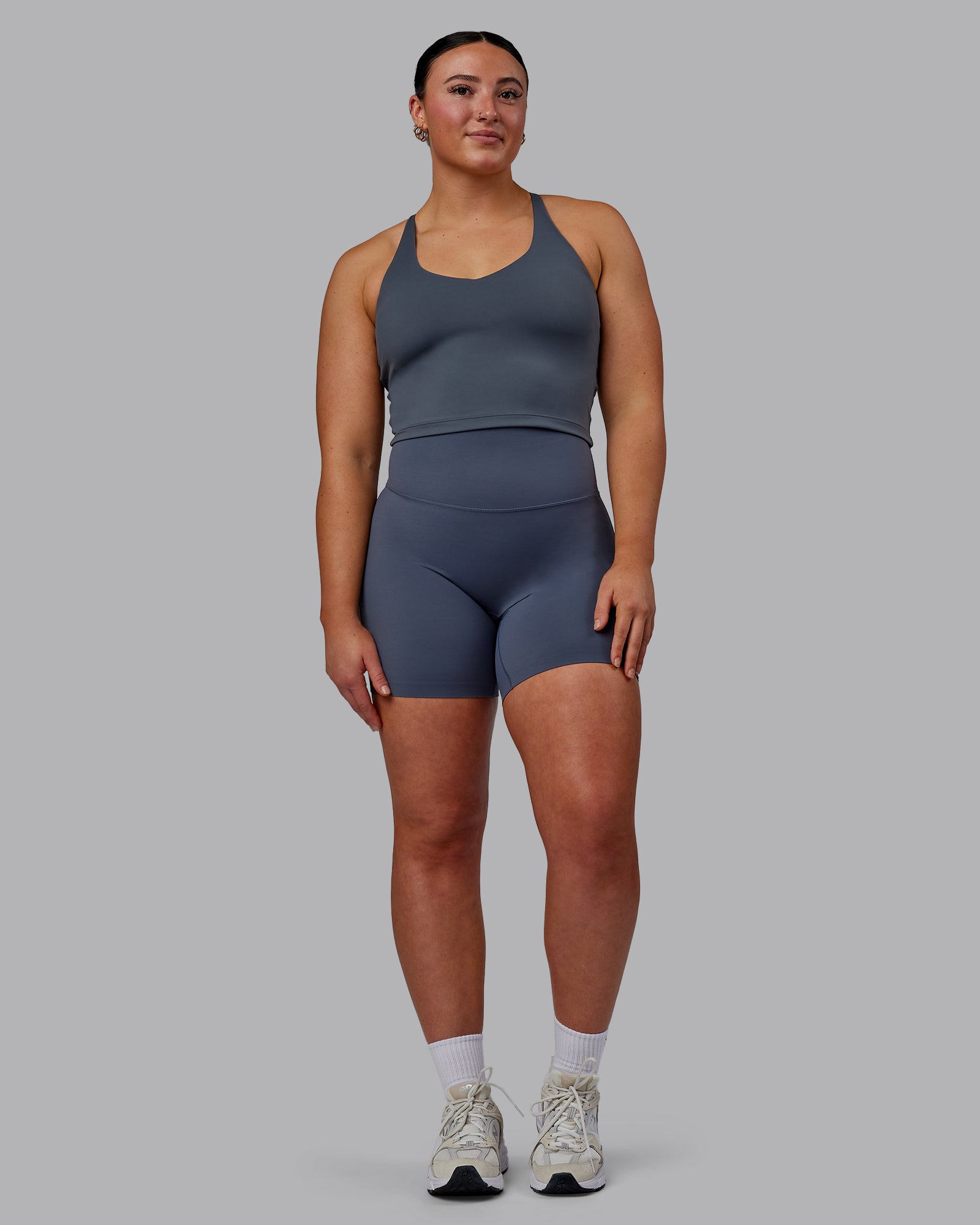 Woman wearing Elixir Ultra High-Rise 6" Short - Turbulence