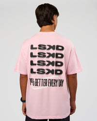 Man wearing Everyday Elevation FLXCotton Oversized Tee - Marshmallow-Black | Model:George | Size:M