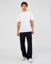 Man wearing Forever EffortlessTech Tee - White | Model:Leandro | Size:M