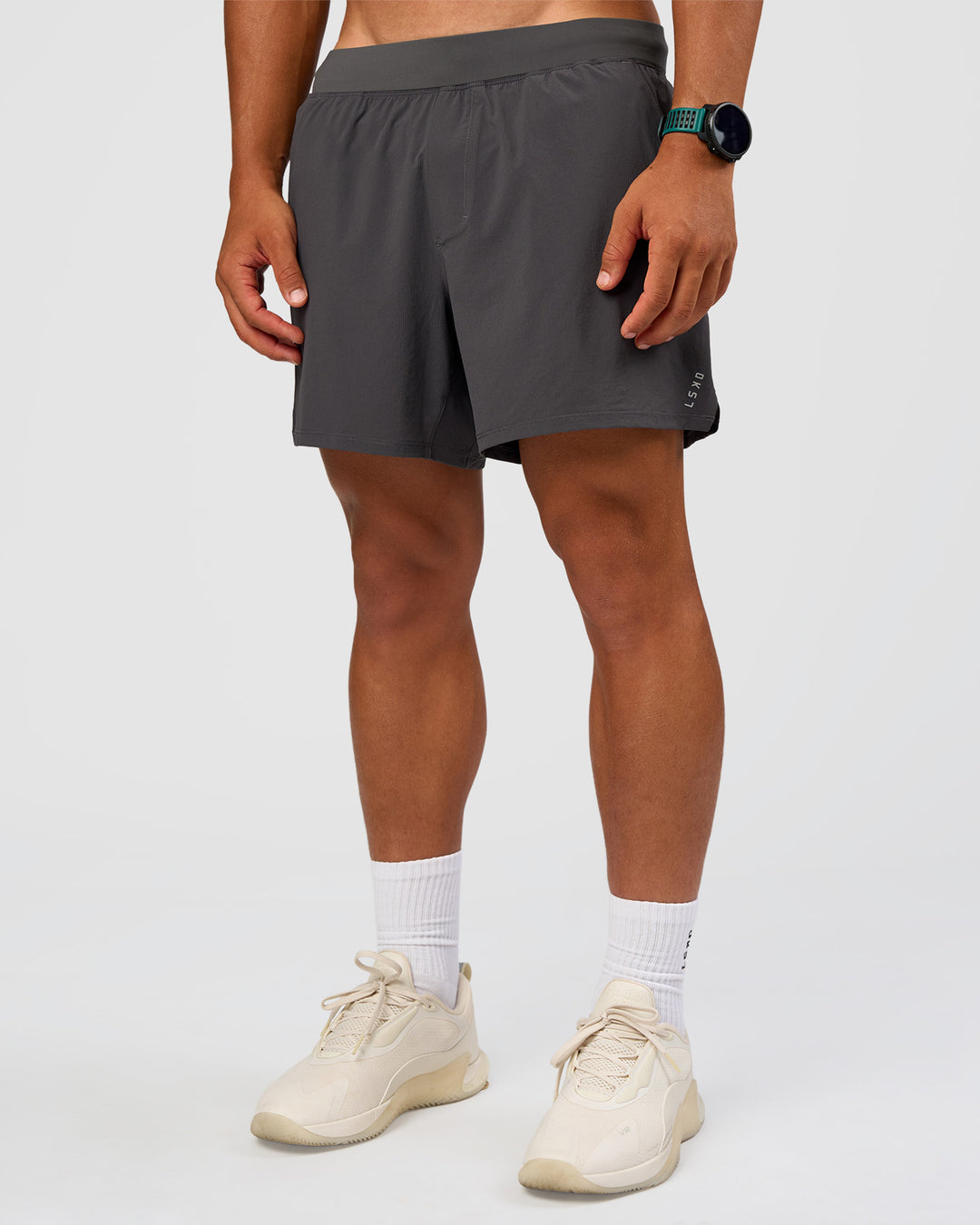 Man wearing Functional Training 5" Short - Dark Storm | Model:George | Size:M