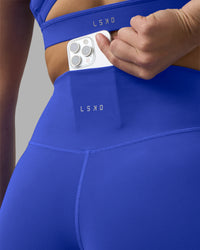Woman wearing Fusion Ultra High-Rise Full Length Legging - Power Cobalt | Model:Amy | Size:M