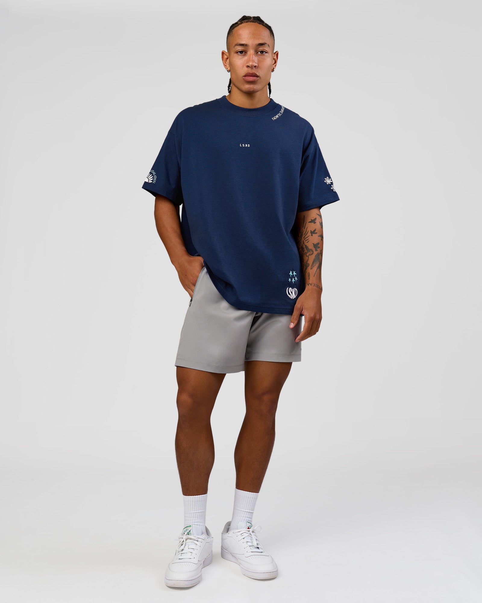 GG Heavyweight Oversized Tee - Future Navy | LSKD