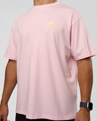 Man wearing Grace Grove FLXCotton Oversize Tee - Marshmallow | Model:Jaiden | Size:M