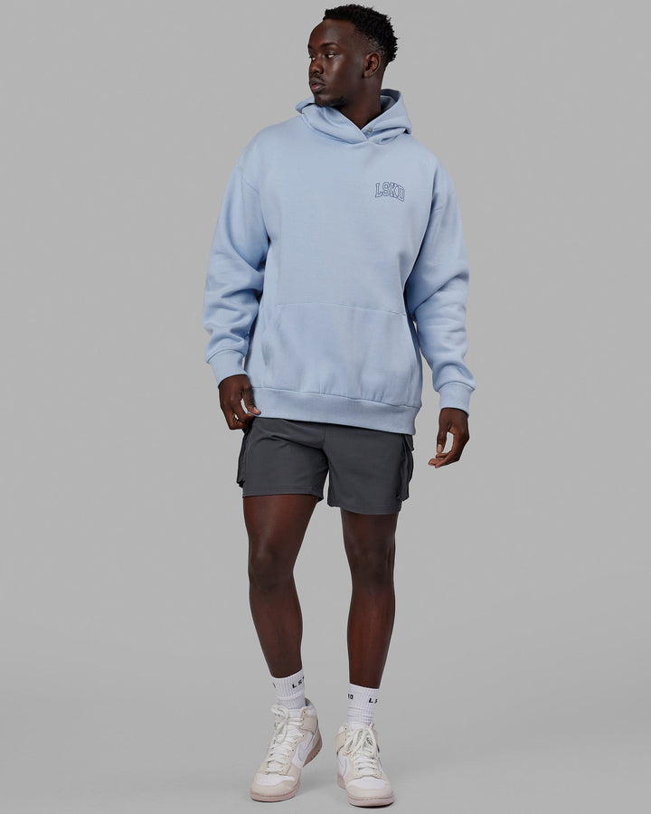 Man wearing Unisex Guild Hoodie Oversize - Windsurfer