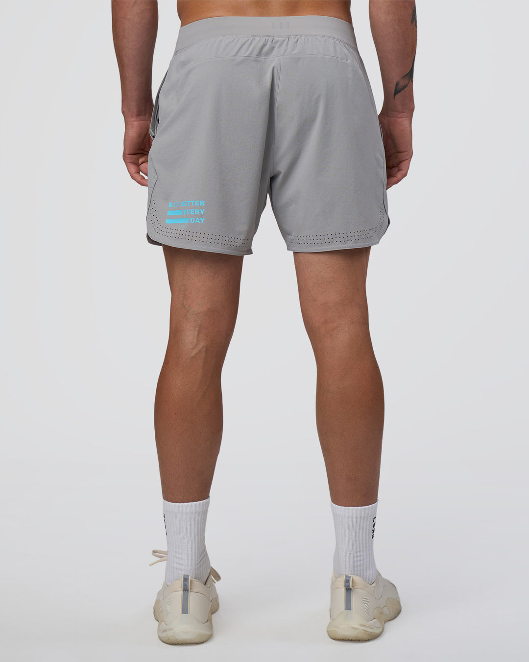 Man wearing Lift 6" Short - Alloy-Baltic Sea | Model:Konnor | Size:M