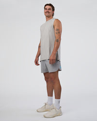 Man wearing Lift 6" Short - Alloy-Baltic Sea | Model:Konnor | Size:M
