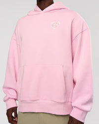 Man wearing Love The Journey Unisex Oversized Hoodie - Marshmallow-White | Model:Okello | Size:M