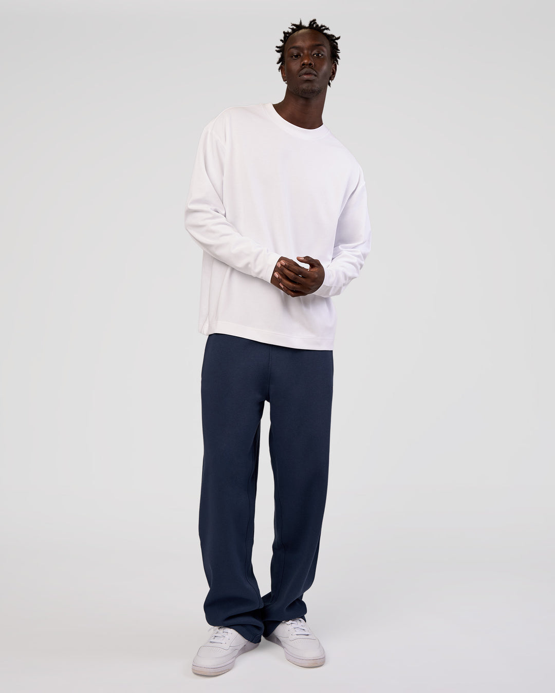 Man wearing MVP Straight Leg Pant - Future Navy | Model:Okello | Size:M