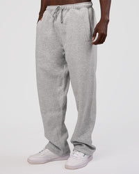 Man wearing MVP Straight Leg Pant - Light Grey Marl | Model:Okello | Size:M