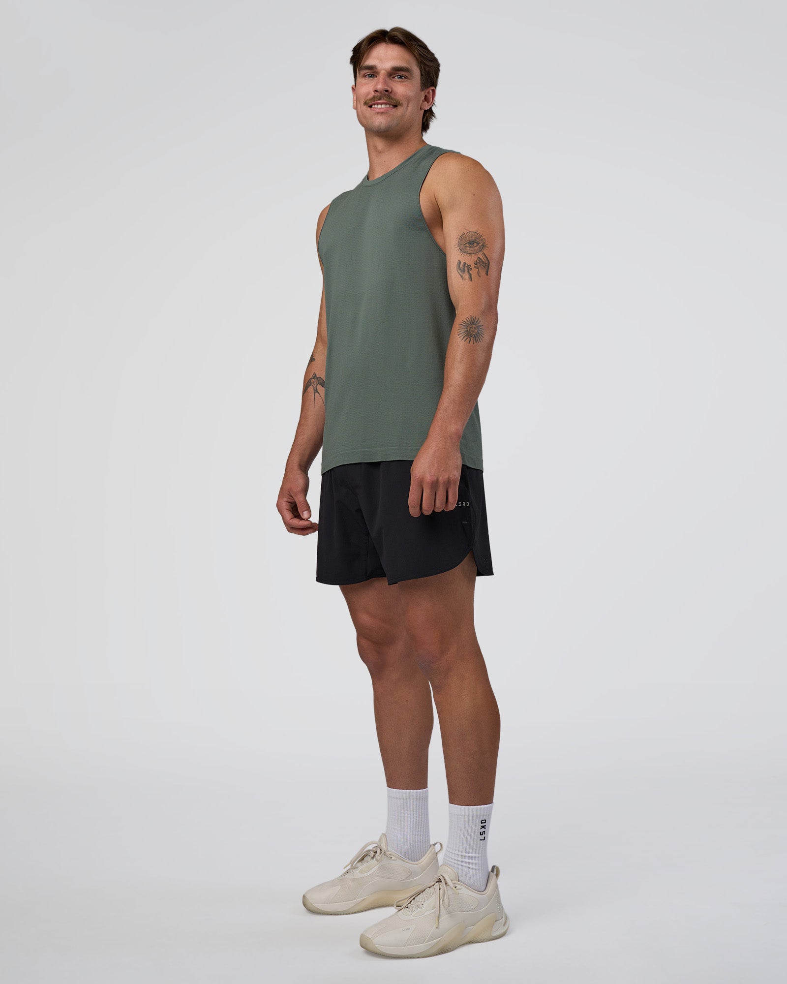 Mens AeroFLX+ Seamless Muscle Tank - Graphite | LSKD