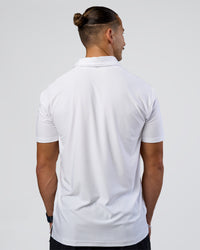 Man wearing Drive Polo - White | Model:Jaiden | Size:M