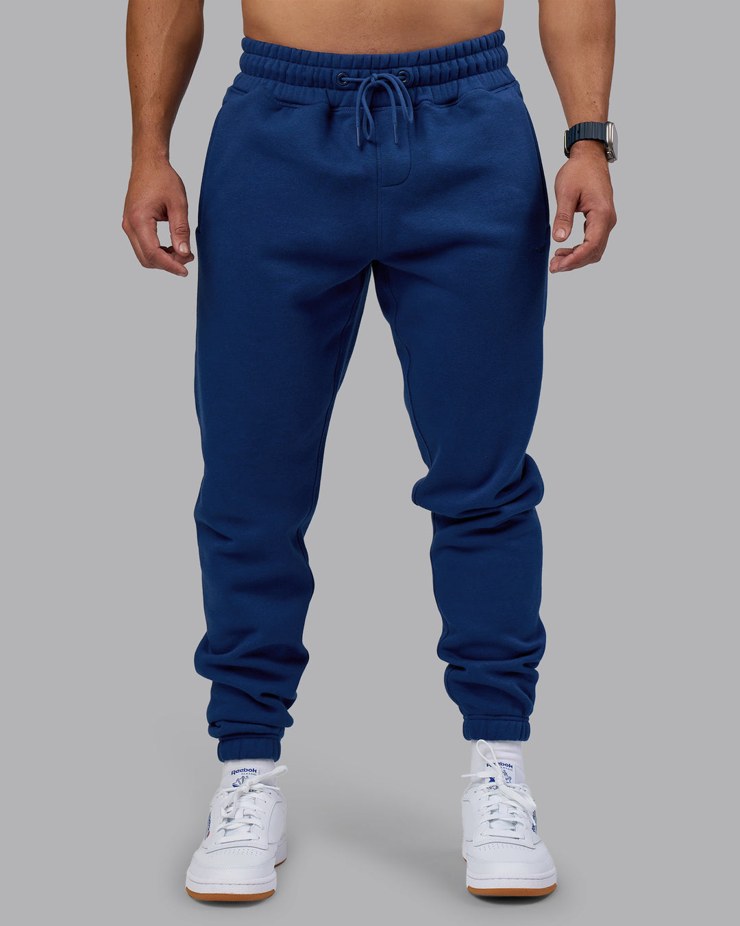 Man wearing MVP Track Pant - Midnight Blue | Model:Jaiden | Size:M