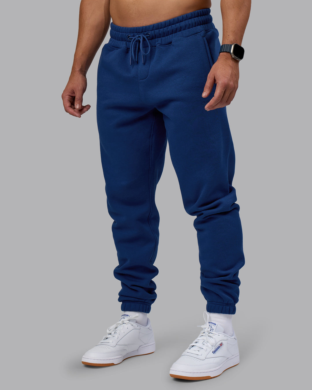 Man wearing MVP Track Pant - Midnight Blue | Model:Jaiden | Size:M