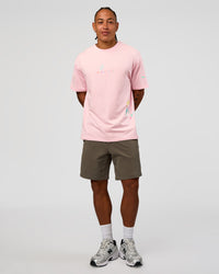 Man wearing Mother's Day FLXCotton Oversize Tee - Marshmallow | Model:Malebo | Size:M