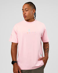 Man wearing Mother's Day FLXCotton Oversize Tee - Marshmallow | Model:Malebo | Size:M