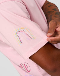 Man wearing Mother's Day FLXCotton Oversize Tee - Marshmallow | Model:Malebo | Size:M