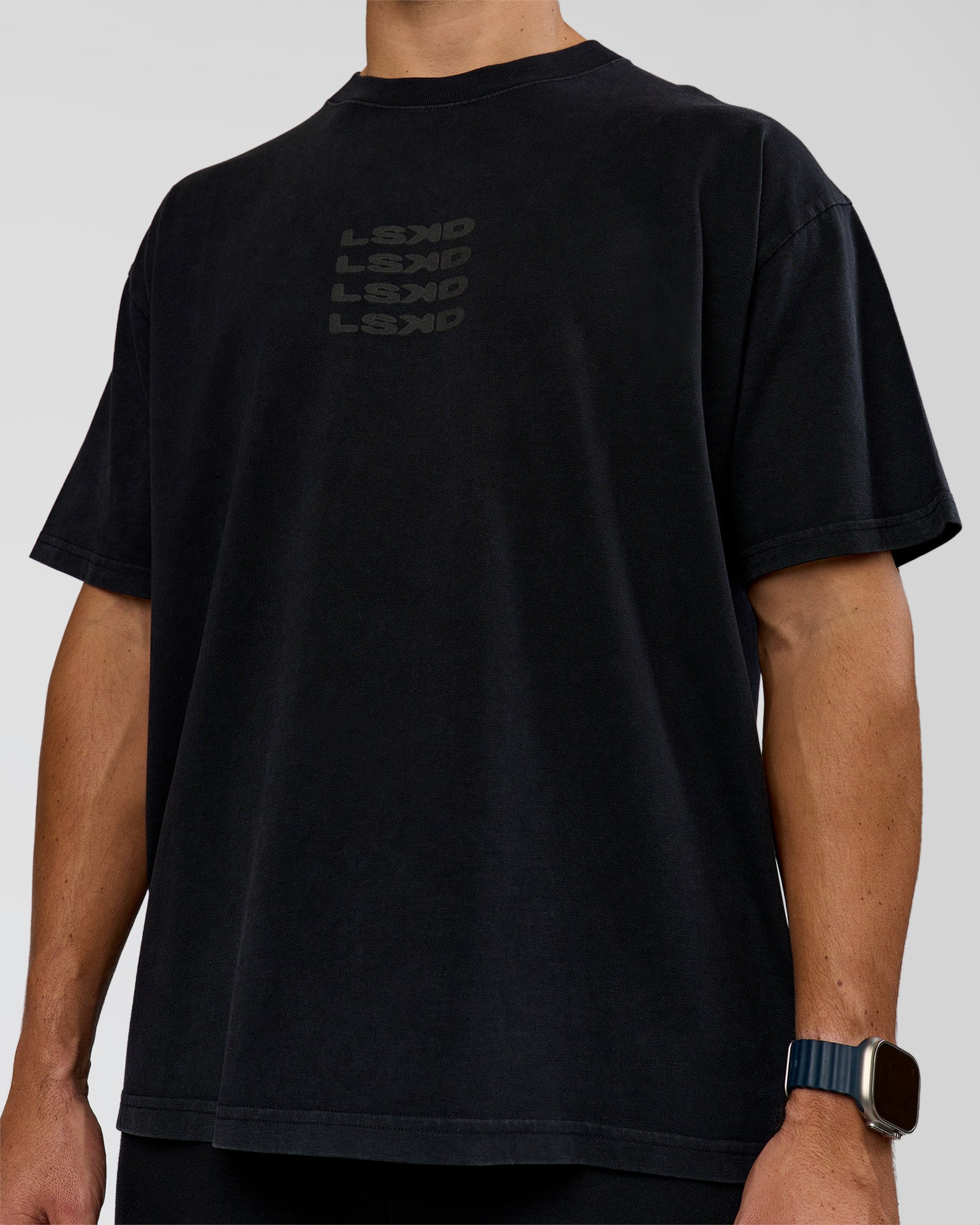 Move Fast Heavyweight Oversized Tee - Black Washed | LSKD