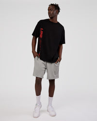 Man wearing Nothing Is Impossible 6" Short - Alloy-Black | Model:Okello | Size:M