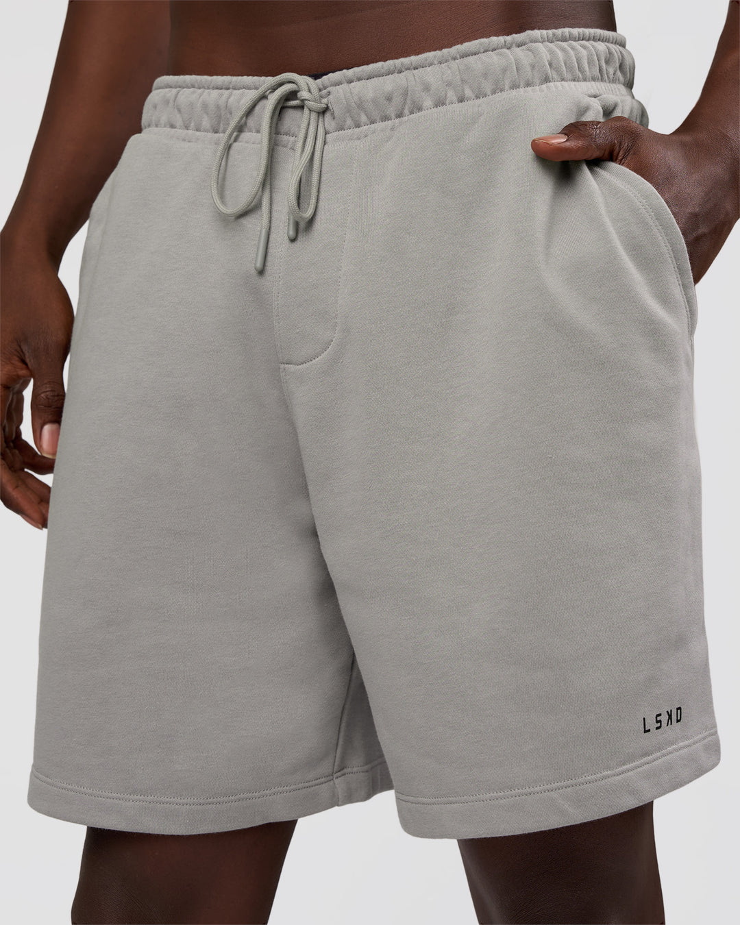 Man wearing Nothing Is Impossible 6" Short - Alloy-Black | Model:Okello | Size:M