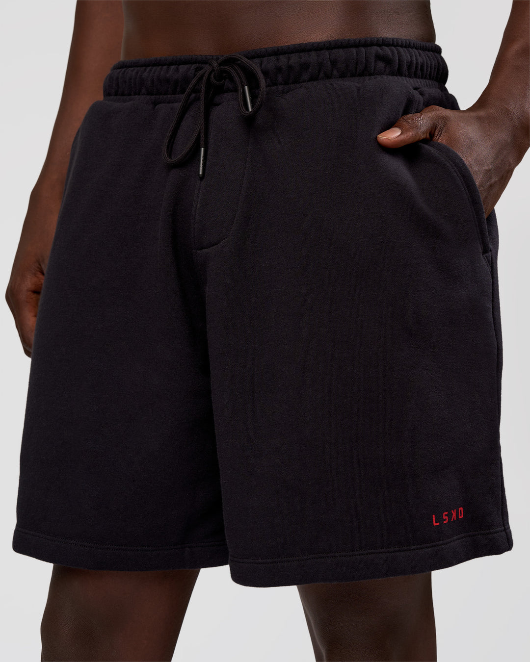 Man wearing Nothing Is Impossible 6" Short - Black-Flame | Model:Okello | Size:M