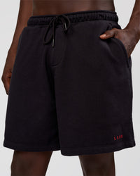 Man wearing Nothing Is Impossible 6" Short - Black-Flame | Model:Okello | Size:M