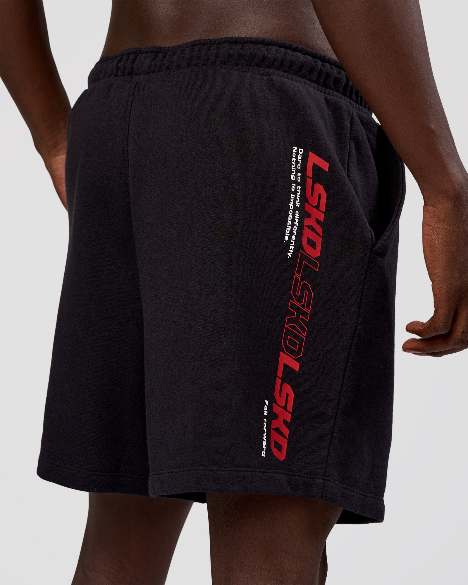 Man wearing Nothing Is Impossible 6" Short - Black-Flame | Model:Okello | Size:M