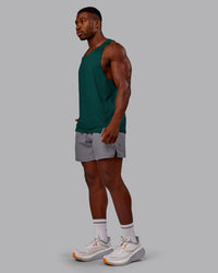 Man wearing Pace Lined Performance Short  5" in Storm Front | Size:M