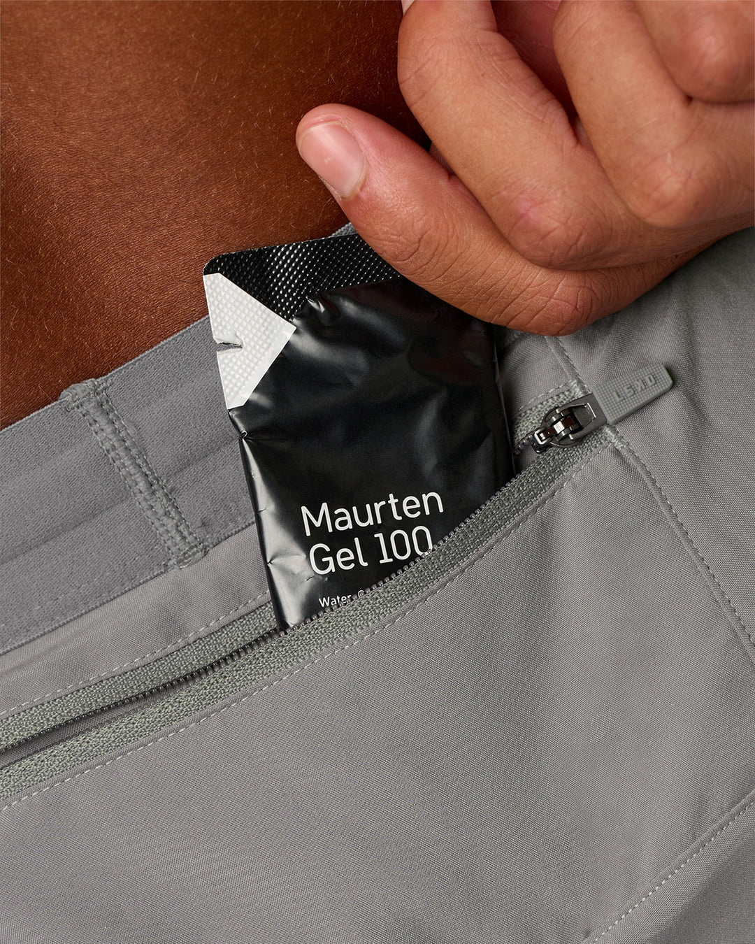 Man wearing Pace 5" Lined Running Short - Alloy | Model:Malebo | Size:M