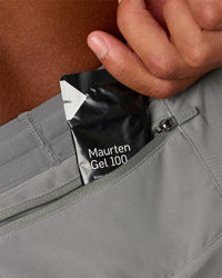 Man wearing Pace 5" Lined Running Short - Alloy | Model:Malebo | Size:M