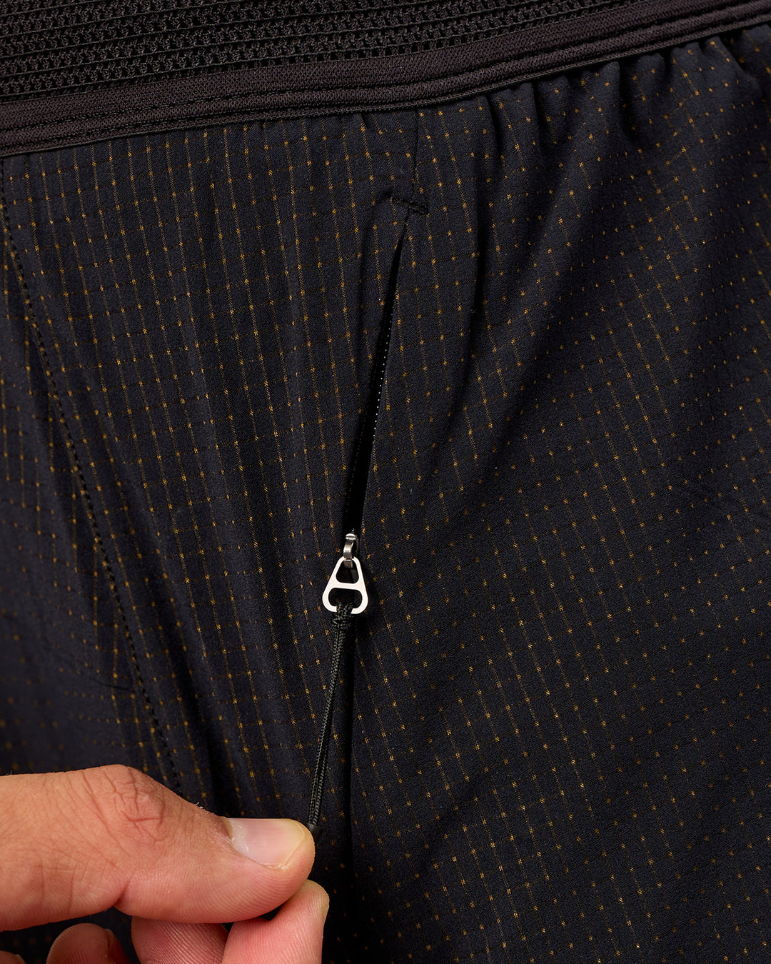 Man wearing Pace 5" Lined Ripstop Short - Black | Model:Liam | Size:M |