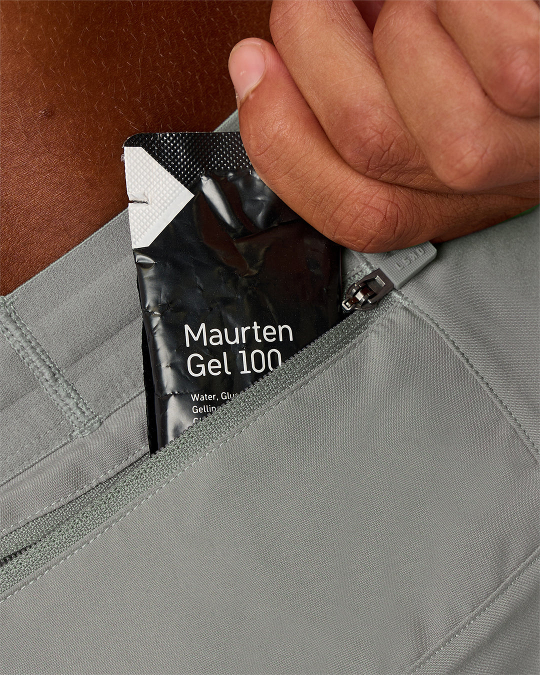 Man wearing Pace 5" Running Short - Alloy | Model:Malebo | Size:M