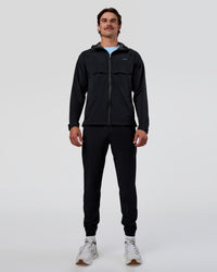 Man wearing Pace Running Jacket - Black | Model:Konnor | Size:M