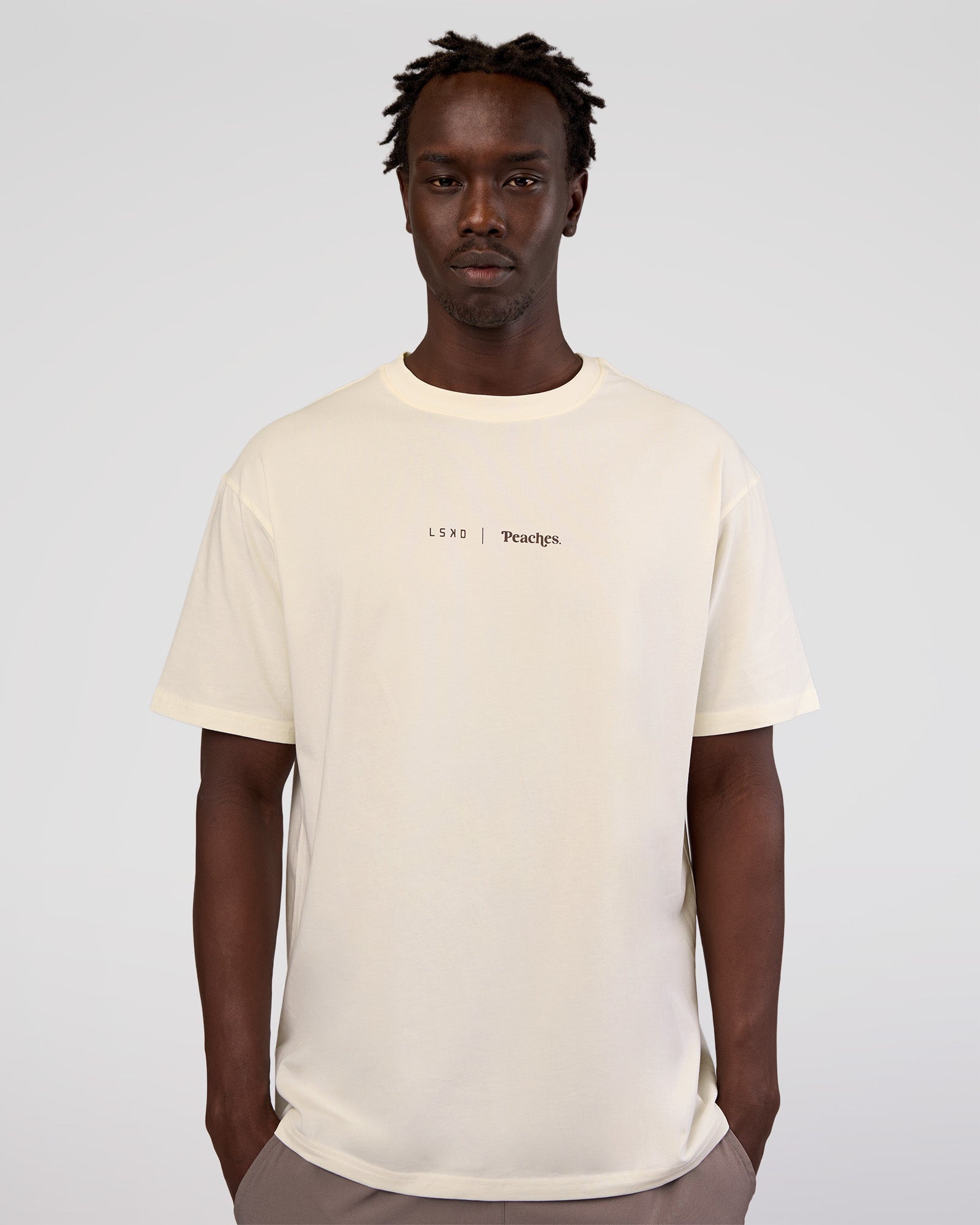 Peaches x LSKD Collection FLXCotton Oversize Tee - Off White | LSKD