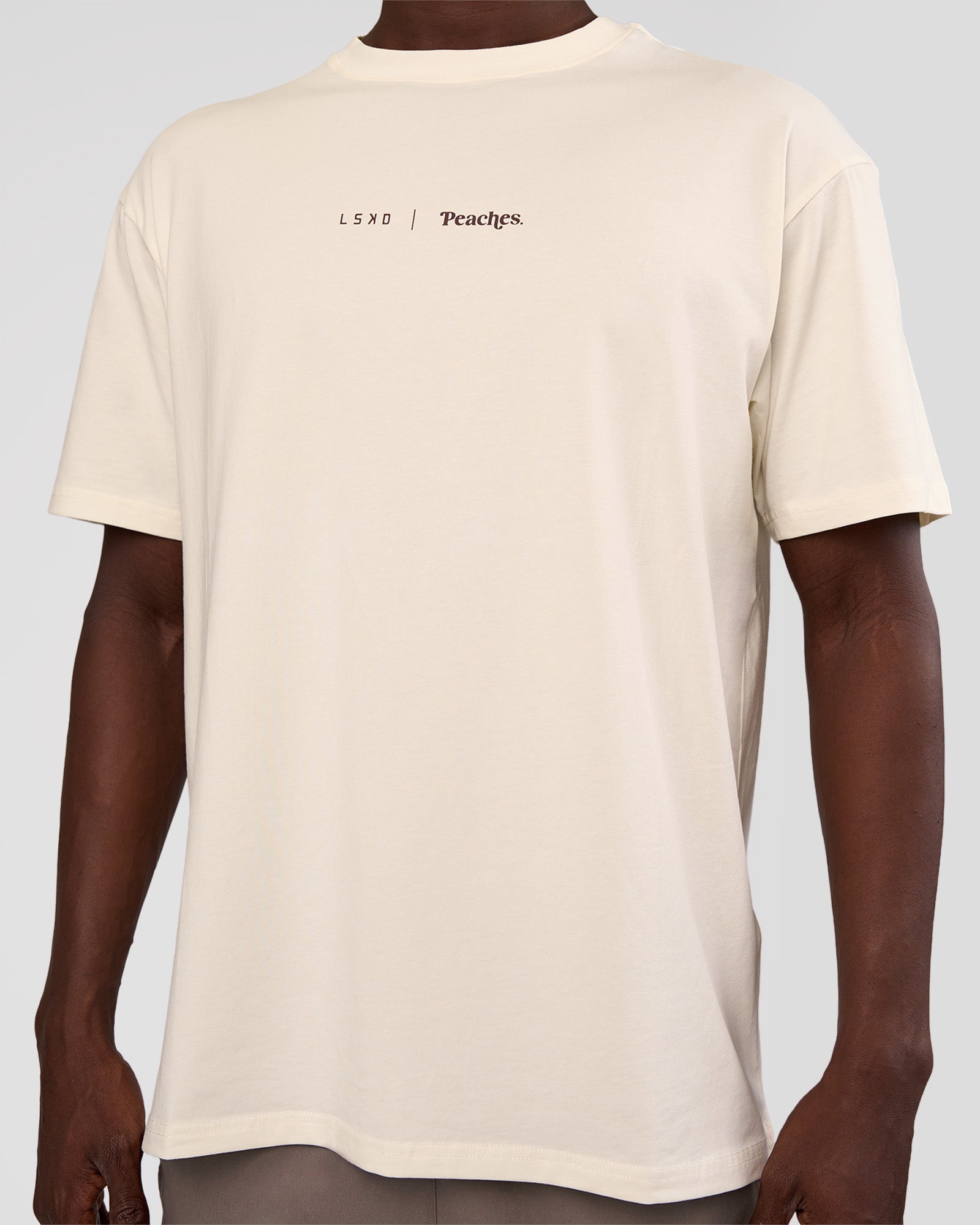 Peaches x LSKD Collection FLXCotton Oversize Tee - Off White | LSKD