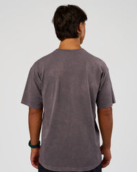 Man wearing Power Oversized Tee - Duskstone Washed | Model:George | Size:M