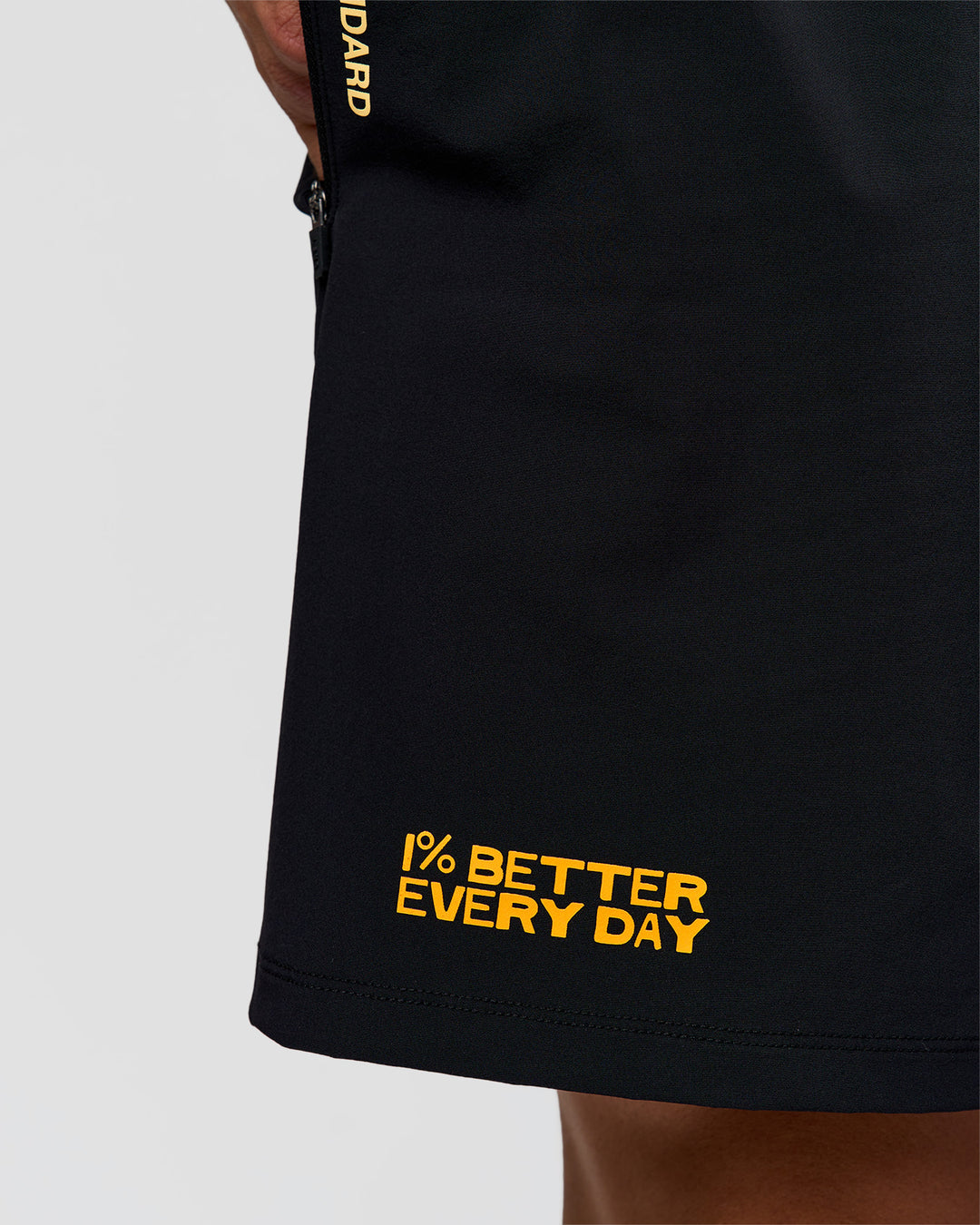 Man wearing Pride Rep 7" Training Shorts - Black - Black | Model:Albert | Size:M