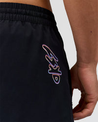 Man wearing Pride Rep 7" Training Shorts - Black - Black | Model:Albert | Size:M