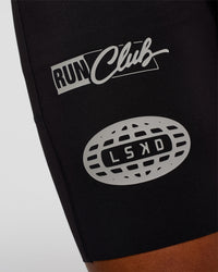 Man wearing Race Day 8" Short Tight - Black-Alloy | Model:Malebo | Size:M