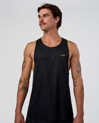 Man wearing Race Day Tank - Black-Yellow Fizz | Model:Konnor | Size:M