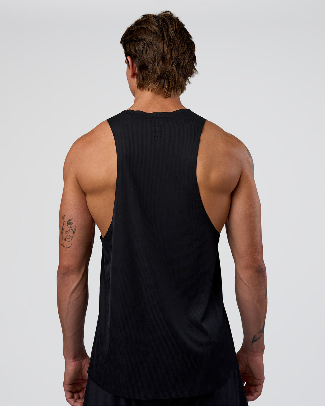 Man wearing Race Day Tank - Black-Yellow Fizz | Model:Konnor | Size:M