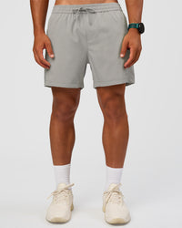 Man wearing Rep 5" Performance Short - Alloy | Model:George | Size:M