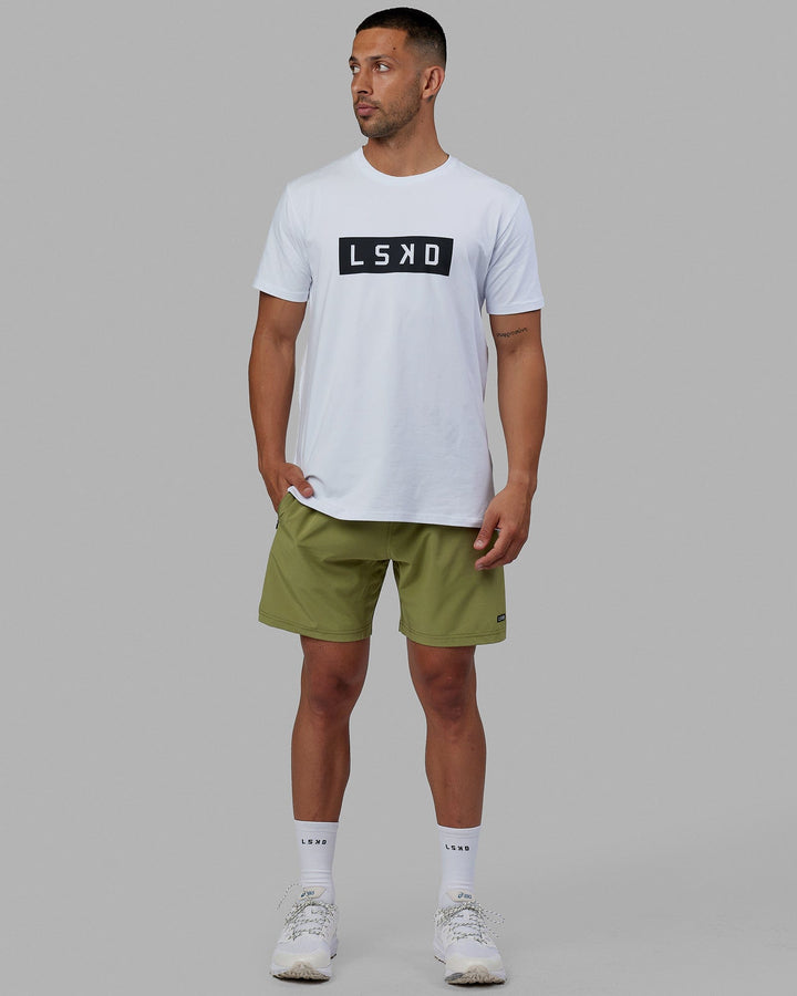 Rep 7'' Performance Shorts - Moss Stone-Lime
