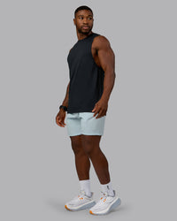 Man wearing Rep 7'' Performance Short in Skyride | Size:M
