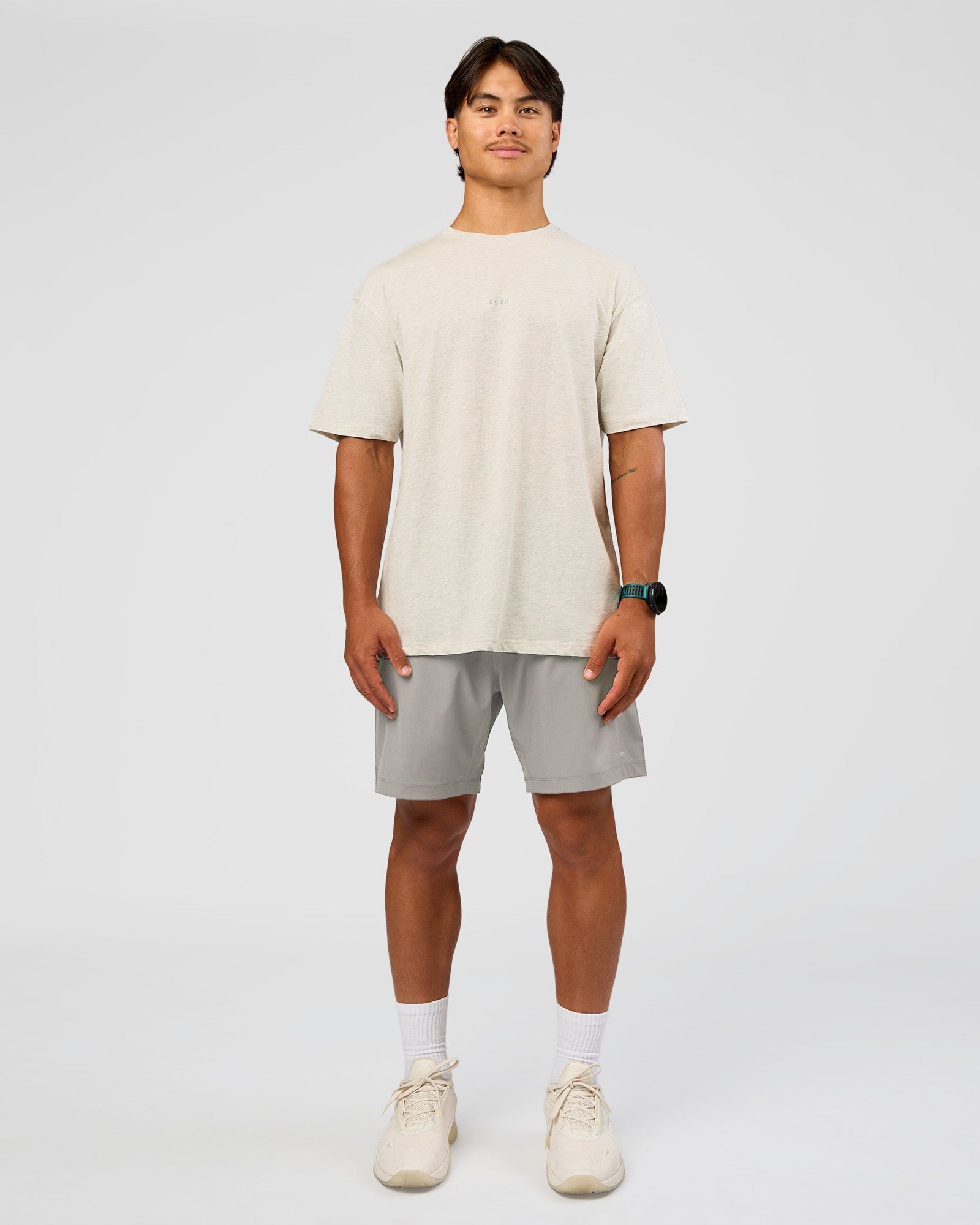 Man wearing Rep 7'' Performance Short - Alloy | Model:George | Size:M