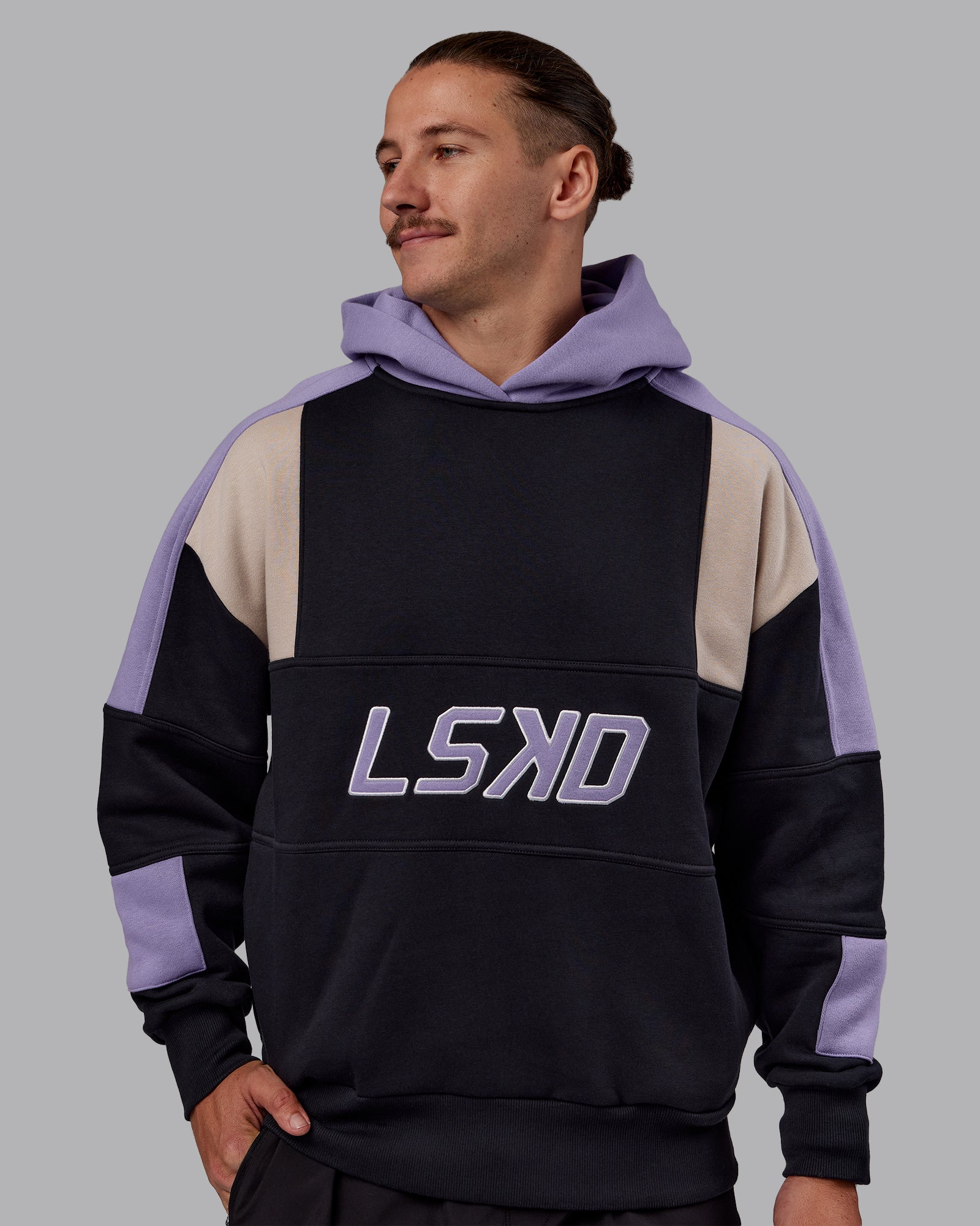 Slam Hoodie Oversize - Caviar-Violet Ray | LSKD