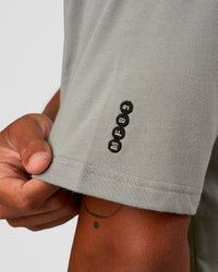 Static Grit Heavyweight Oversized Tee - Alloy-Black