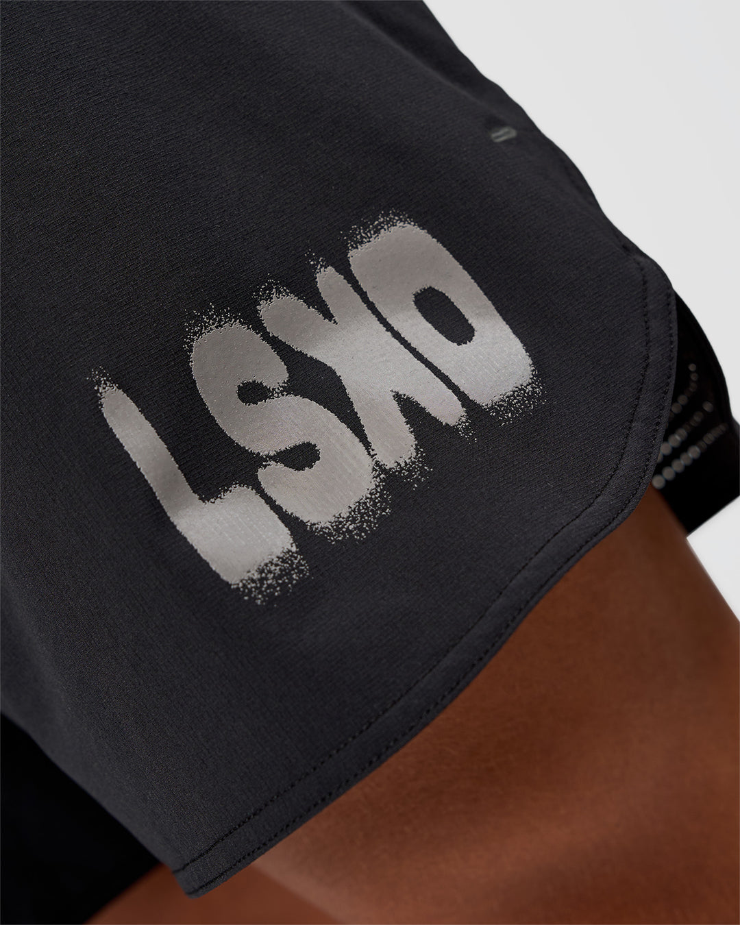 Man wearing Static Grit Lift 6" Short - Black-Alloy | Model:George | Size:M - view 6