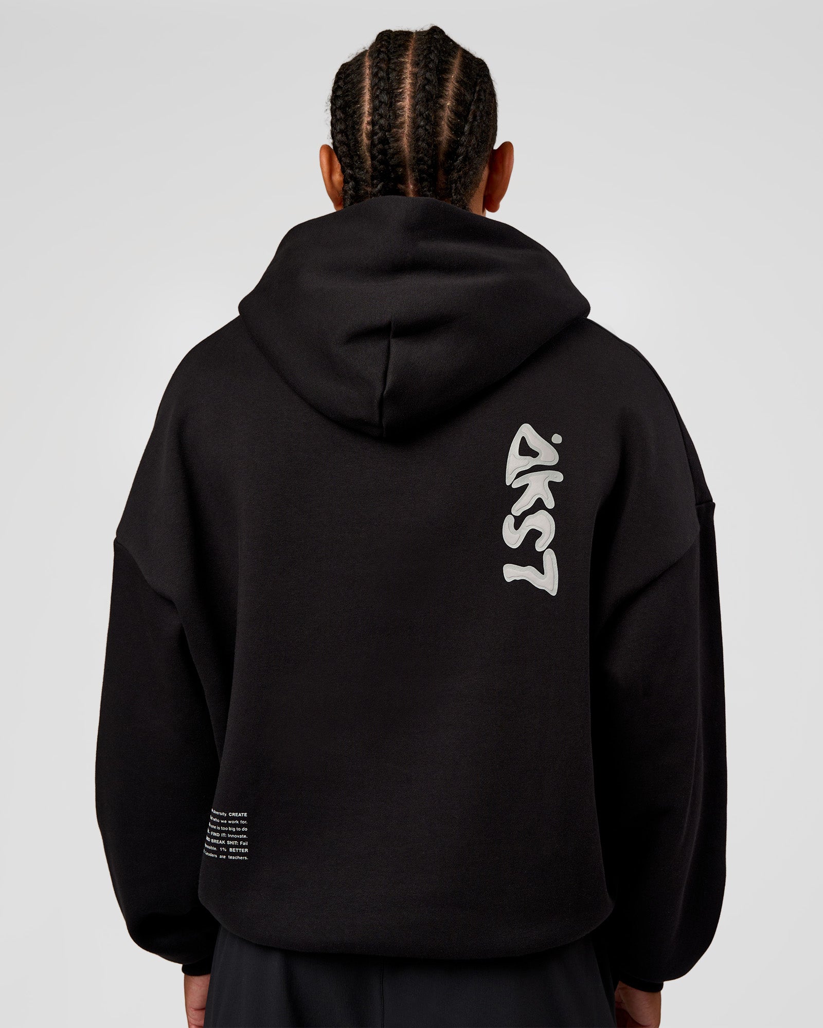 Static Grit Unisex Boxy Hoodie - Black-Alloy | LSKD