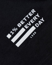 Man wearing Sticker Heavyweight Oversized Tee - Black-White | Model:Zoran | Size:M