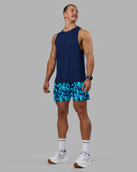 Man wearing UltraAir 5" Lined Performance Short - Luminous | Model:Jaiden | Size:M